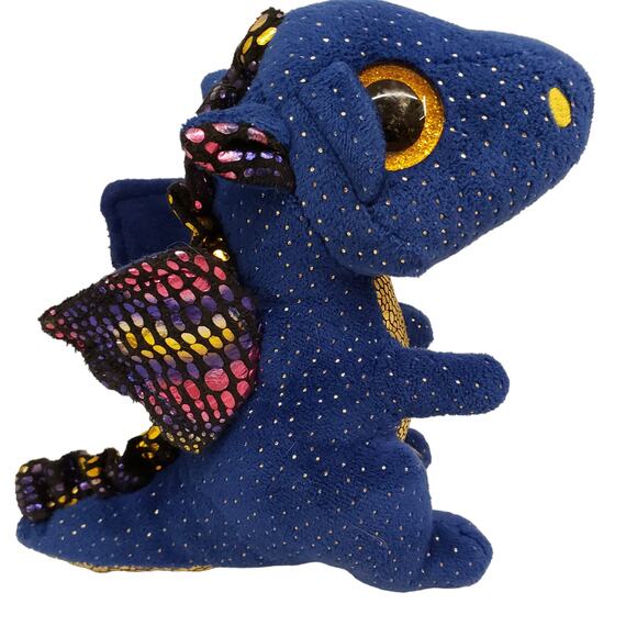 TY Beanie Baby Blue Dragon Saffire Blue Dragon Plush Doll 6 Inch - Picture 3 of 10